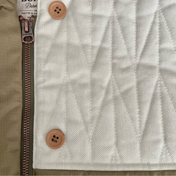 Burton DryRide Hooded Puffer Vest – Green Full Zip Snowboard Ski Gorpcore M - Picture 6 of 12